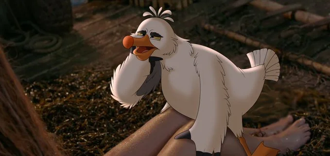 Scuttle from the animated movie "The Little Mermaid"
