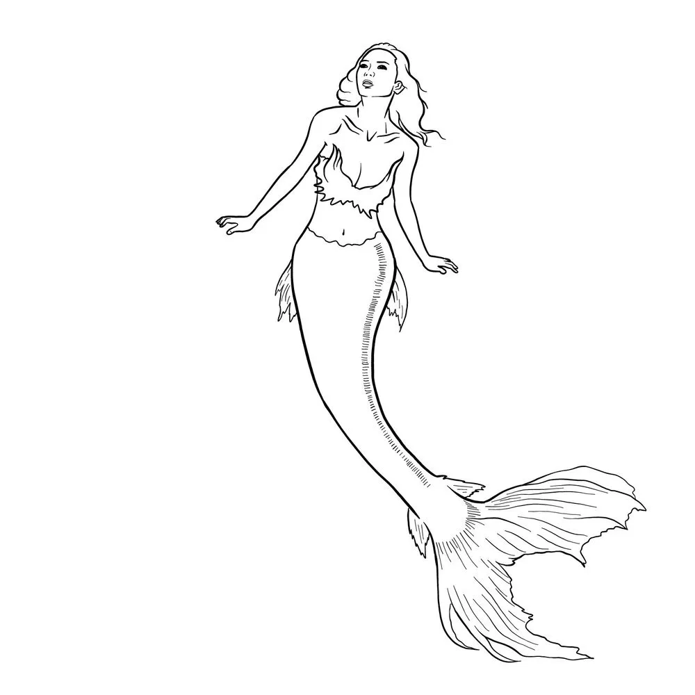 How to Draw a Mermaid Easy