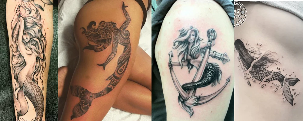 Cute mermaid tattoo