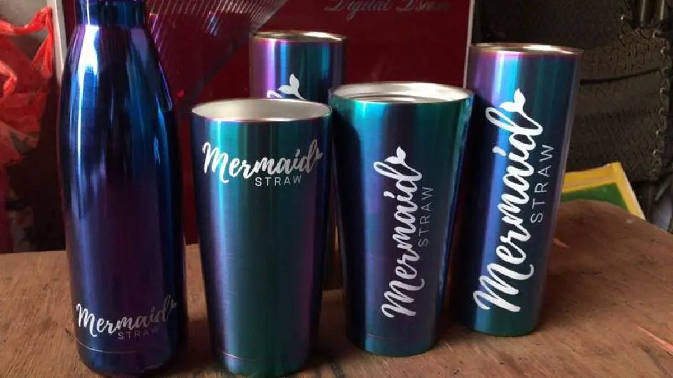 Mermaid Straw: Stainless Steel, Glass, and Silicone Straws