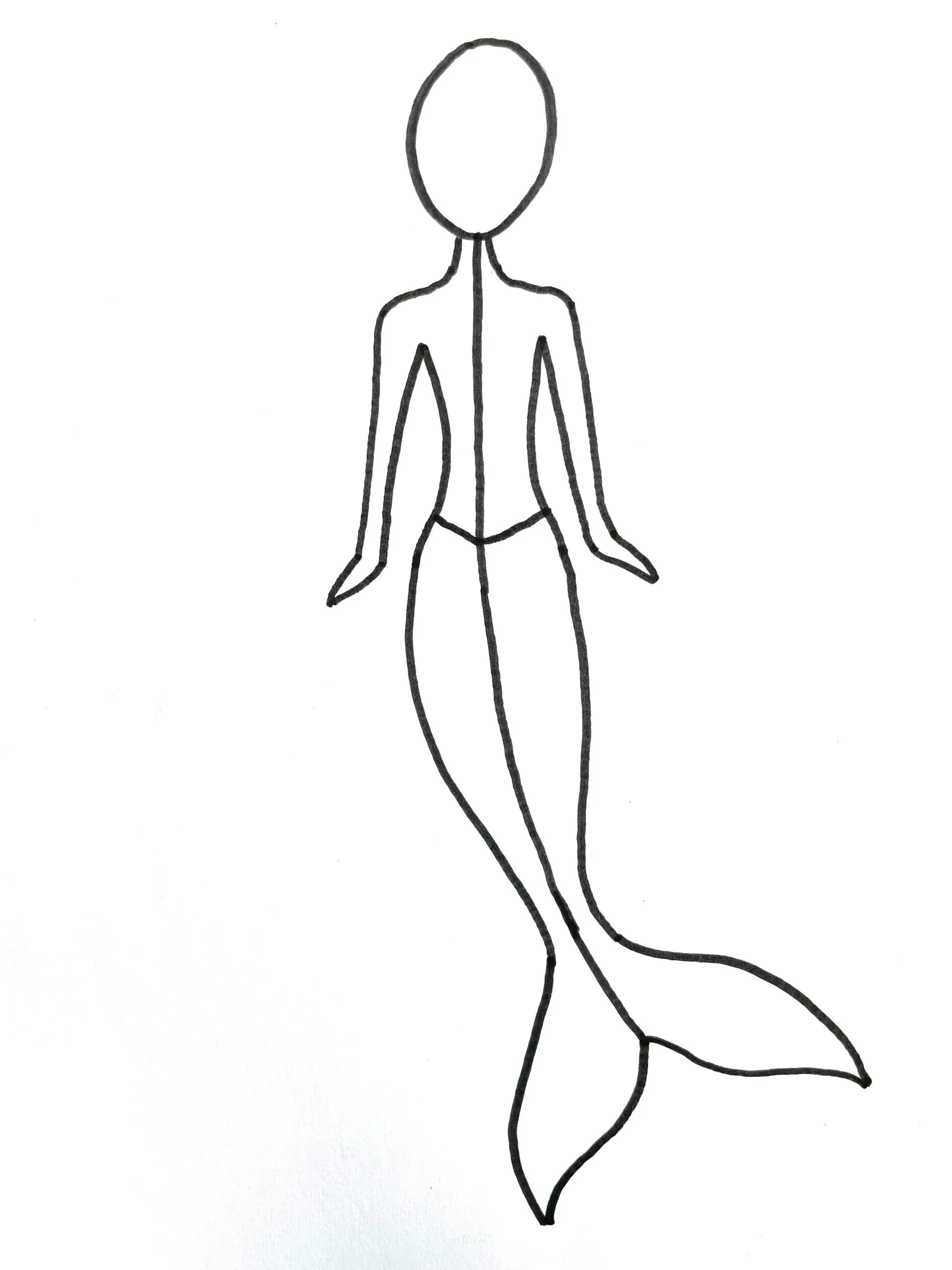 Step 2: Sketch the Torso and Arms