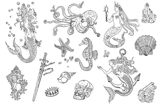 Mermaid Tattoo Designs